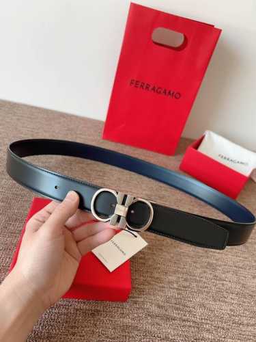 特 Ferragamo.菲拉格慕 全套新款包装 宽度3.5Cm 高级定制款男士皮带 双面进口牛皮 可双面使用 自行选择搭配 真材实料 很有质感 时尚经典不失风范