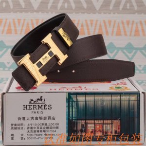 男款腰带：爱马仕原单牛皮腰带 男款皮带：材质百分百头层牛皮腰带保证真皮皮带，专柜原单品质、做工精细，时尚大牌，送人自用首选包装： 请认准如图专柜包装赠送打孔器手