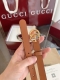 Gucci 表面头层小牛皮 宽度2.0Cm 专柜新版Logo横标，原版进口南非皮底，精品双G铜扣 高端品质，不惧对比。