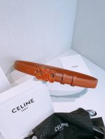 白色线 -凯旋门Triomphe珐琅搭扣 Taurillon皮革 牛剖层革衬里 ，中腰 金色饰面 宽度：1英寸 2.5厘米 腰带 不可拆卸Triomphe 搭扣
