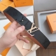 特 Lv.路易威登 全套包装 原版品质 代工厂货品 40Mm宽度 正品一体铸造五金钢扣，原厂皮料 双面原厂定制面料，区别市场货