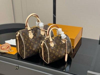 折叠盒 Size：20Cm 25Cm Lv Speedy25 原单枕头包 台湾进口变色皮 青铜五金 折叠 三节肩带 搜索 Lv 枕头包