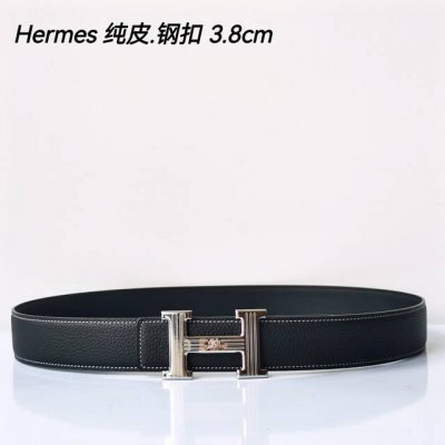 特 Hermes㊣ 原单爱马仕，宽3.8Cm进口原版皮带身，双面可两面用，精品电镀五金 ！
