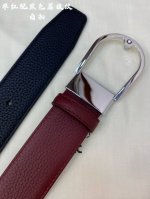 Montblanc万宝龙 宽3.5Cm 采用头层牛皮 压花，精品钢扣，自由裁剪商务休闲皮带