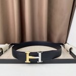 H家、原版双面头层宽3.8Cm 官网同步最新金属标识,柔软舒适。适合商务低调人士