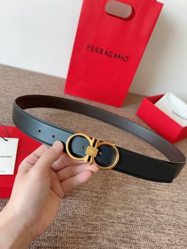 特 Ferragamo.菲拉格慕 全套新款包装 宽度3.5Cm 高级定制款男士皮带 双面进口牛皮 可双面使用 自行选择搭配 真材实料 很有质感 时尚经典不失风范