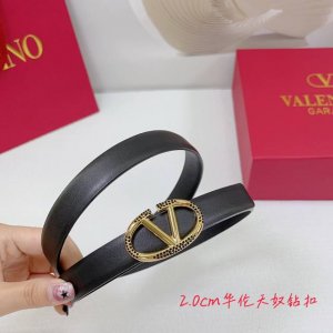 2.0Cm华伦天奴平纹腰带，双面头层牛皮，长度：.75.80.85.90.95.100.欧，钻五金扣原版开模定制庆祝]