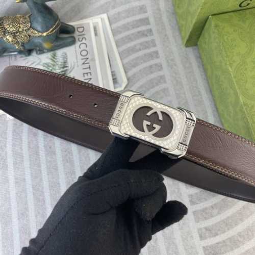 古奇 特种皮腰带系列 ，原厂五金精品不锈钢扣，手感柔软舒适 宽3.8Cm。