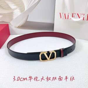3.0Cm 华伦天奴腰带，双面头层牛皮皮料，长度：.75.80.85.90.95.100欧，铜五金扣原版开模定制庆祝]