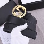 宽度4.0 Cm Gucci 加厚钢扣 双面头层手掌纹、采用精挑细选进口顶级牛皮，手感柔软细腻！品质保证！