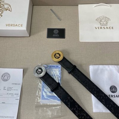 品牌：范思哲 等级：定制牛皮、新款开模。带宽3.8厘米.油边精致 电脑车线 实物拍摄无修饰 上身效果超好、配专柜全套包装.送礼自带首选 送打孔针 。 扣头：钢扣