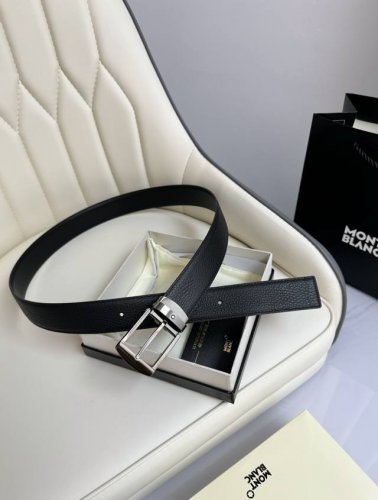 特 Montblanc万宝龙 宽 Cm 采用头层牛皮 精品针式扣头 自由裁剪商务休闲皮带