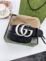 特 Gucci 4.0Mm 男款 双面原厂皮料 精品专柜扣头 高端品质 休闲百搭 专柜同款