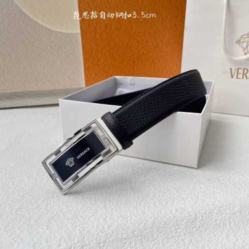 特 范思哲 Versace进口小牛皮，手感细腻柔软，搭配纯钢自动精品扣，男士必备！宽度：3.5Cm