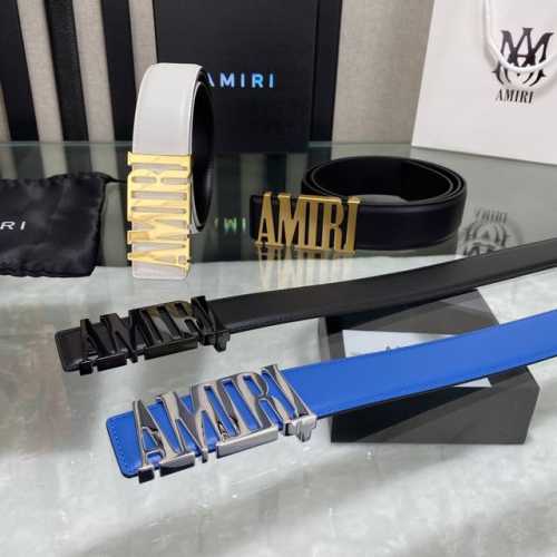 特 爱美丽amiri最新网红爆款双面牛皮皮带配原装盒专柜同步3.8宽新款上市了，原版牛皮，搭配钢扣，优雅，大方用的方便。谢谢你转载。