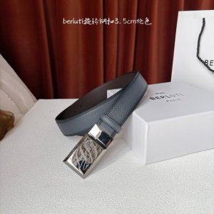 伯尔鲁帝： Berluti 原单品质 采用意大利Venezia皮革和Patina古法染色工艺双面顶级头层小牛皮，搭配专柜奢华标志性精品钢制旋转扣，实物拍摄，奢华