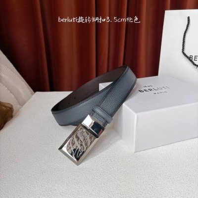 伯尔鲁帝： Berluti 原单品质 采用意大利Venezia皮革和Patina古法染色工艺双面顶级头层小牛皮，搭配专柜奢华标志性精品钢制旋转扣，实物拍摄，奢华