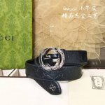 Gucci.古驰 全套包装 3.8Cm进口小牛皮压花, 专柜正品1:1完美复刻. 原版牛皮底, 采用热压印技术的gucci Signature皮革精制而成，触感