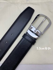 Montblanc万宝龙 宽3.5Cm 采用头层牛皮 精品针式扣头 自由裁剪商务休闲皮带