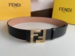 潮流达人推荐 -Fendi芬迪男士Ff镂空金属扣头层牛皮双面用腰带，时尚潮流必入单品4.0Cm