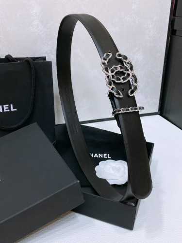 Chanel 24C 链条 牛皮黑 Logo搭扣 黄铜金属 进口胎牛皮平纹带身 饰有Cc小Logo手感柔软 细腻 3.0Cm