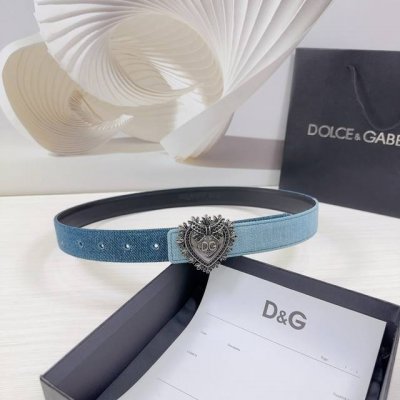 3.0Cm D&G杜嘉班纳腰带，专用牛仔布搭配头层牛皮皮料，长度：.75.80.85.90.95.100欧，铜五金扣原版开模定制庆祝]