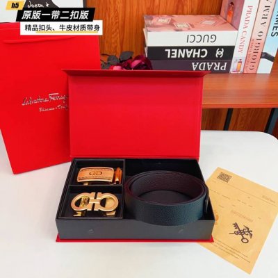1带1扣 1带2扣 菲拉F家 滑道 双扣版 1带2扣 正版开模 此款腰带双面采用原厂牛皮带身，精密电镀标志性五金搭扣 对版专柜。3.5Cm 如需木盒40