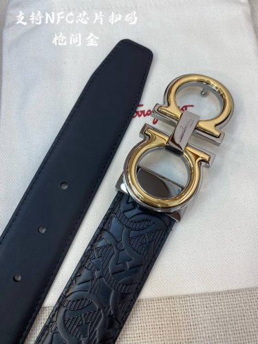 特 Nfc-F3.5Cm高级定制款男士皮带 ，双面进口牛皮，自行选择搭配 真材实料 很有质感 时尚经典不失风范 可自行裁剪 ！