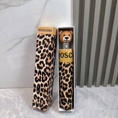 Moschino 莫斯奇诺 豹纹熊夏季新款 全自动折叠晴雨伞 黑色涂层防晒有效阻隔紫外线99%，Upf 50 所以能起到伞下体感降温的效果！ 有效隔热，高效防晒