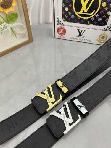 品名：Lv..路易..威登原单 材质：原单牛皮腰带 百分百头层牛皮腰带保证真皮，24K纯钢扣，专柜原单品质、做工精细，时尚大牌，送人自用首选 包装： 请认准如图