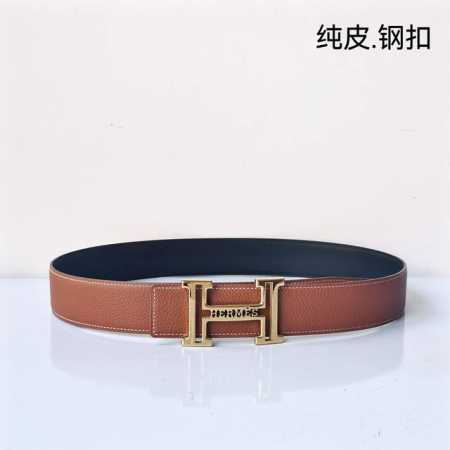 特 Hermes[正]原单爱马仕，宽3.8Cm进口原版皮带身，双面可两面用，精品电镀五金 ！ - 点击图像关闭