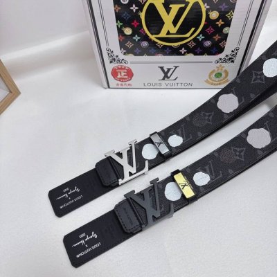 品名：Lv..路易..威登 材质：原单牛皮腰带 百分百头层牛皮腰带保证真皮，24K纯钢扣，专柜原单品质、做工精细，时尚大牌，送人自用首选 包装： 请认准如图专柜