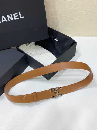 Chanel 24C 树脂黑 与 金色金属 Logo搭扣 黄铜金属进口胎小牛皮带身 手感柔软 细腻 3.0Cm