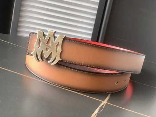 Amiri 新款全新工艺、原版走线3.8Cm双面腰带法国原厂小牛皮，A级钢扣 品质毋庸置疑 没有更好 只有最好,升级版