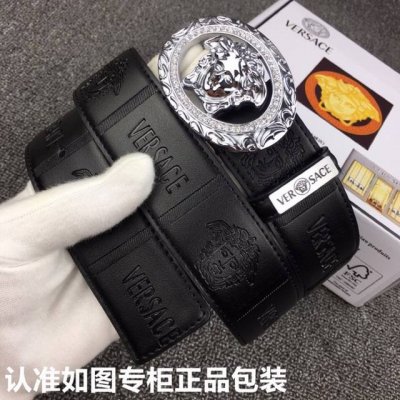 品牌：Versace.范思哲镶钻 型号：原单！请认准如图专柜包装 等级：意大利进口百分百头层牛皮，范思哲.Versace，世界著名奢侈品品牌，美人头经典之作，进