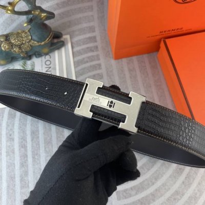 爱马仕 特种皮腰带系列 ，原厂五金精品不锈钢扣，手感柔软舒适 宽3.8Cm。