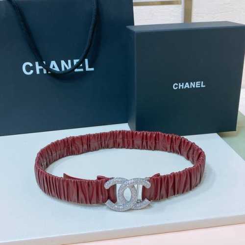 Chanel Cc水钻 黄铜Logo扣 小牛皮 银色金属 与 金色金属 3.0Cm精品 弹力十足 百搭 优雅 码数含扣S=65Cm总长 可用75、80、85 M