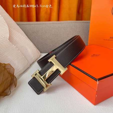 特 爱马仕，宽3.8Cm进口原版皮带身，双面可两面用，精品电镀五金 ！ - 点击图像关闭