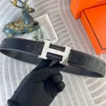 爱马仕 特种皮腰带系列 原厂五金精品不锈钢扣 手感柔软舒适 宽3.8Cm