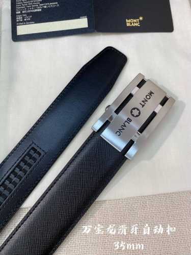 特 万宝龙男士自动腰带- 宽度34Mm 316精品钢扣 精工打造 手感柔软 可以裁剪
