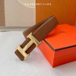特P190 Hermes 原单爱马仕，宽3.8Cm进口原版皮带身，双面可两面用，精品电镀五金 ！