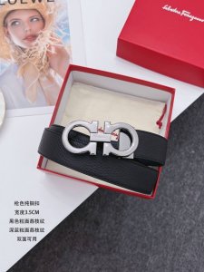 特 Ferragamo.菲拉格慕 全套包装 支持Nfc扫码 宽度3.5Cm 高级定制款男士皮带 双面进口牛皮 可双面使用 自行选择搭配 真材实料 很有质感 时尚