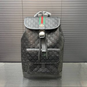 Gucci 古奇 印花双G 双肩包 背包 书包 男女通用 实物拍摄 原厂原版面料 配送防尘布袋 30 X 40 Cm。
