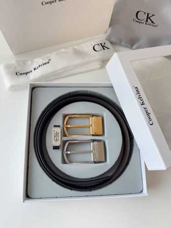 皮带：C K顶级复刻.单扣 双扣 腰带：Ck潮牌.专柜正品.Cooperkelvina原单大牌品质百分百进口原厂头层牛皮，内穿暗扣尾巴.保证真皮-Ck字母Log - 点击图像关闭