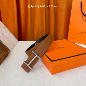 特 爱马仕 Hermes 原单爱马仕，宽3.8Cm进口原版皮带身，双面可两面用，精品电镀五金 ！