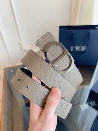 Dior 迪奥 加强版法国原厂皮料，卡其色 轧花全皮 品质毋庸置疑 没有更好 只有最好 尺寸3.5厘米 - 点击图像关闭