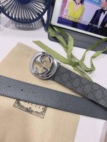 特 Gucci.古驰 全套包装 3.8Cm进口小牛皮压花, 专柜正品1:1完美复刻. 原版底皮, 采用热压印技术的gucci Signature皮革精制而成，触