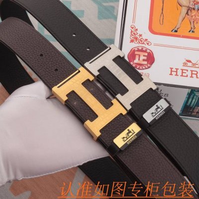 男款腰带：爱马仕原单牛皮腰带 男款皮带：材质百分百头层牛皮腰带保证真皮皮带，专柜原单品质、做工精细，时尚大牌，送人自用首选包装： 请认准如图专柜包装赠送打孔器手