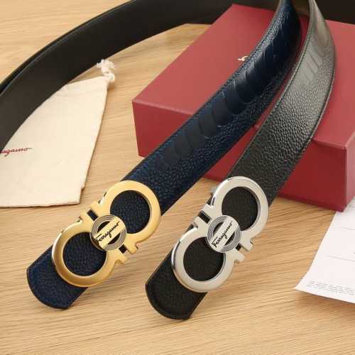 特 菲拉格慕Ferragamo3.8宽精品不锈钢钢扣挂扣，搭配意大利双面进口头层牛皮，可自行选择搭配，全套包装，精品版扣系列