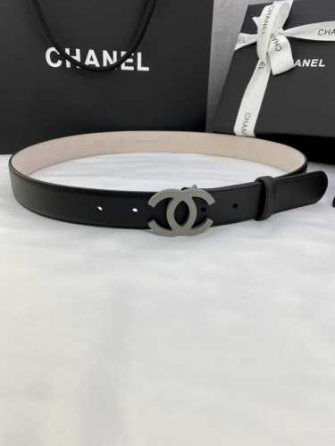 宽度3.0Cm Chanel 香奈儿 女士经典款腰带皮带新款光滑内衬磨砂牛皮搭配精品钢扣